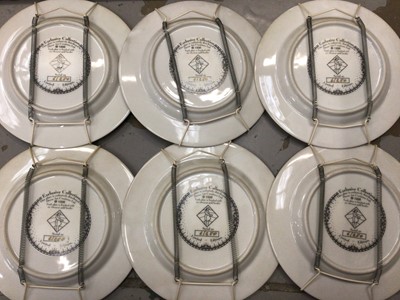 Lot 319 - Six New Porcelain Collection limited edition Colchester plates and two Colchester prints in glazed frames