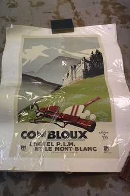 Lot 2475 - Two large replica Mont Blanc lithographic prints