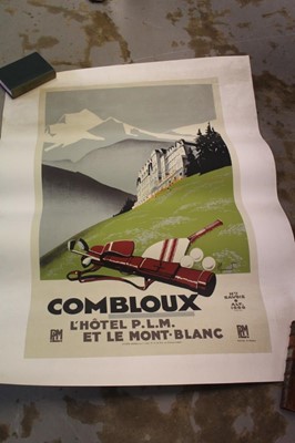 Lot 2475 - Two large replica Mont Blanc lithographic prints