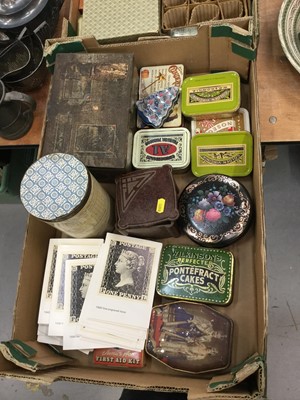 Lot 429 - Two boxes of vintage tins