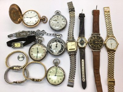 Lot 681 - Group pocket watches and wristwatches