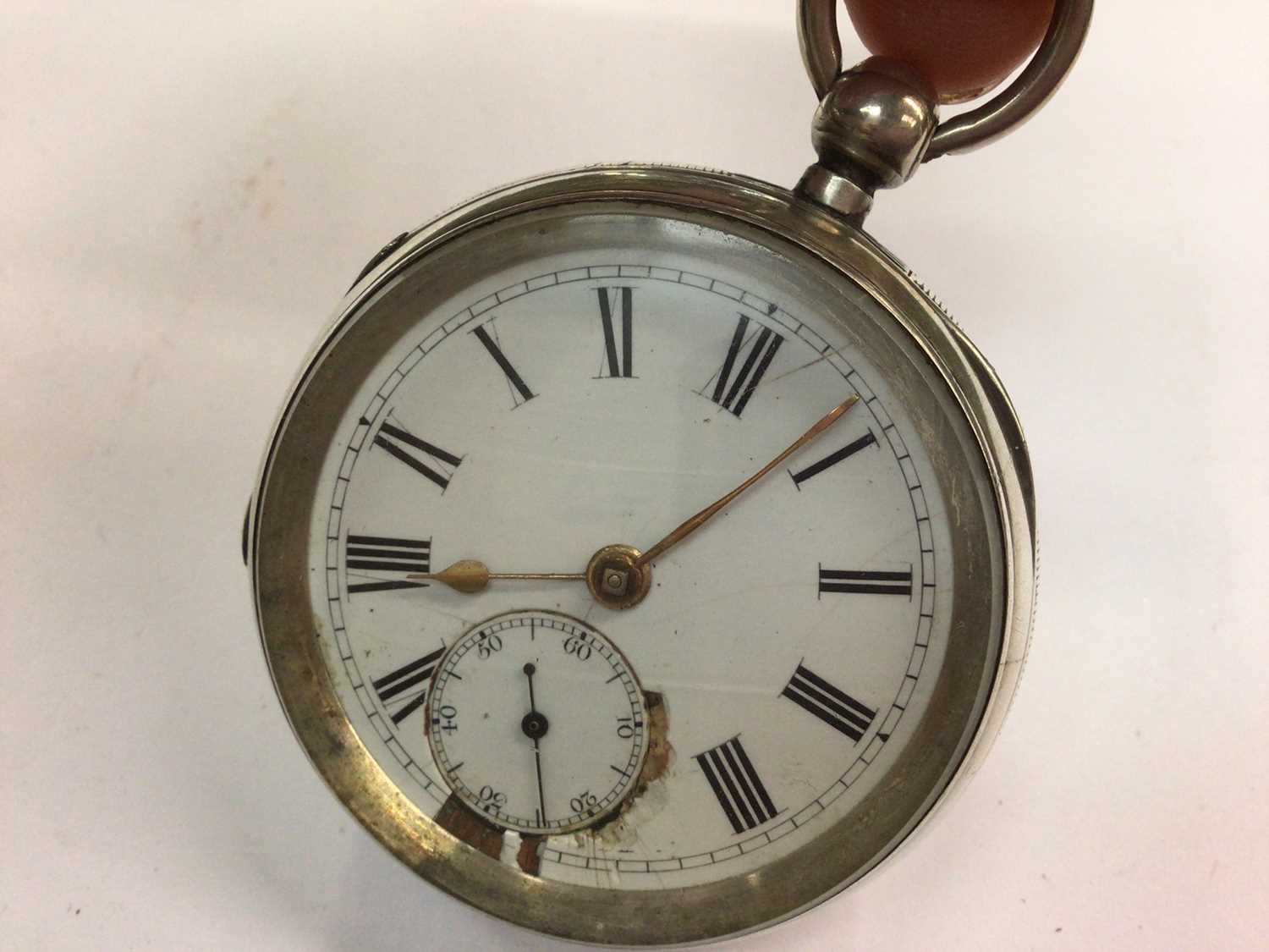 Lot 682 Two silver cased pocket watches and three