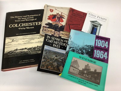 Lot 1401 - Colchester- A collection of books relating to many aspects of Colchester including Directories, Pageant, Villages, Schools and Colleges, History, Maps and some Essex books and postcards.