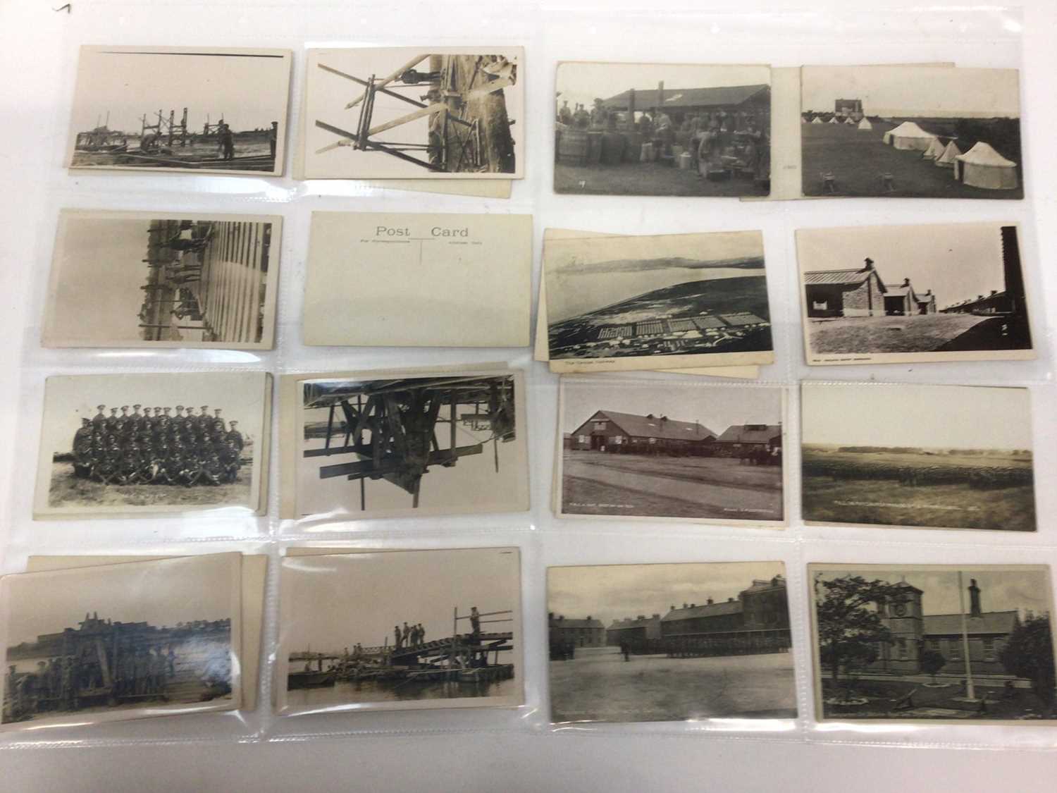 Lot 1402 - Postcards - Military including Gale and Polden History and Tradition,  Harry Payne artist drawn, Real Photographic bridge building, Regimental groups, camps, activities, 2nd 24th Queen's Police...