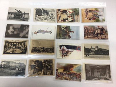 Lot 1402 - Postcards - Military including Gale and Polden History and Tradition,  Harry Payne artist drawn, Real Photographic bridge building, Regimental groups, camps, activities, 2nd 24th Queen's Police...