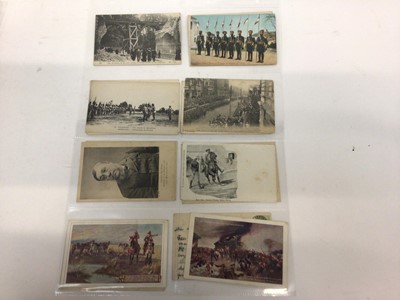 Lot 1402 - Postcards - Military including Gale and Polden History and Tradition,  Harry Payne artist drawn, Real Photographic bridge building, Regimental groups, camps, activities, 2nd 24th Queen's Police...