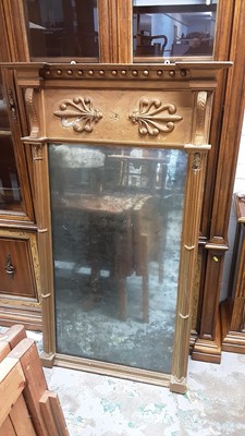 Lot 1017 - Gilt framed pier mirror, 88cm wide, 147cm high