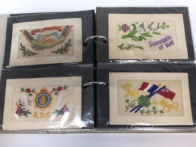 Lot 1407 - Postcards - WW1 Silk Embroidered including Military R.E., A.S.E., R.F., South Lancashire, Royality etc. (50+)