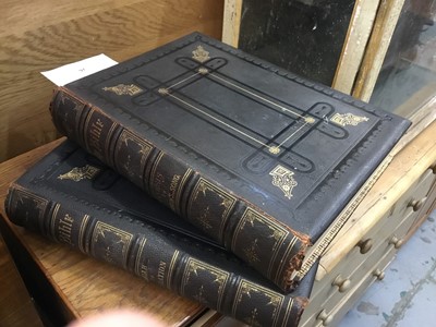 Lot 97 - Pair large Victorian leather bound and gilt tooled bibles