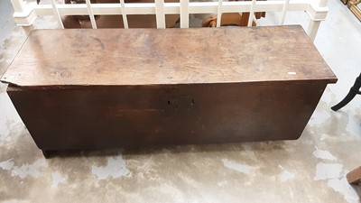 Lot 1047 - Antique elm coffer, 105cm wide, 36cm deep, 39.5cm high