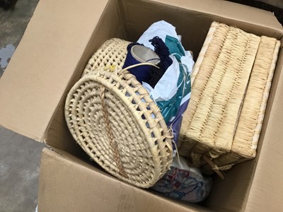 Lot 106 - Lot basketware, pictures and sundries