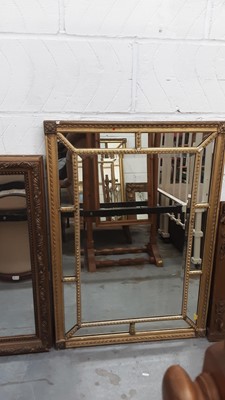 Lot 1068 - Good quality gilt framed wall mirror with central bevelled section, 65cm x 92cm