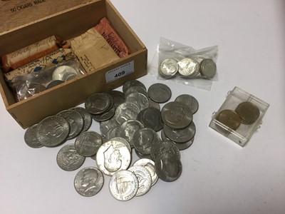 Lot 409 - U.S. - Mixed coinage to include Washington silver Quarter Dollars x 25 (N.B. Various dates & grades) and other issues (Qty)