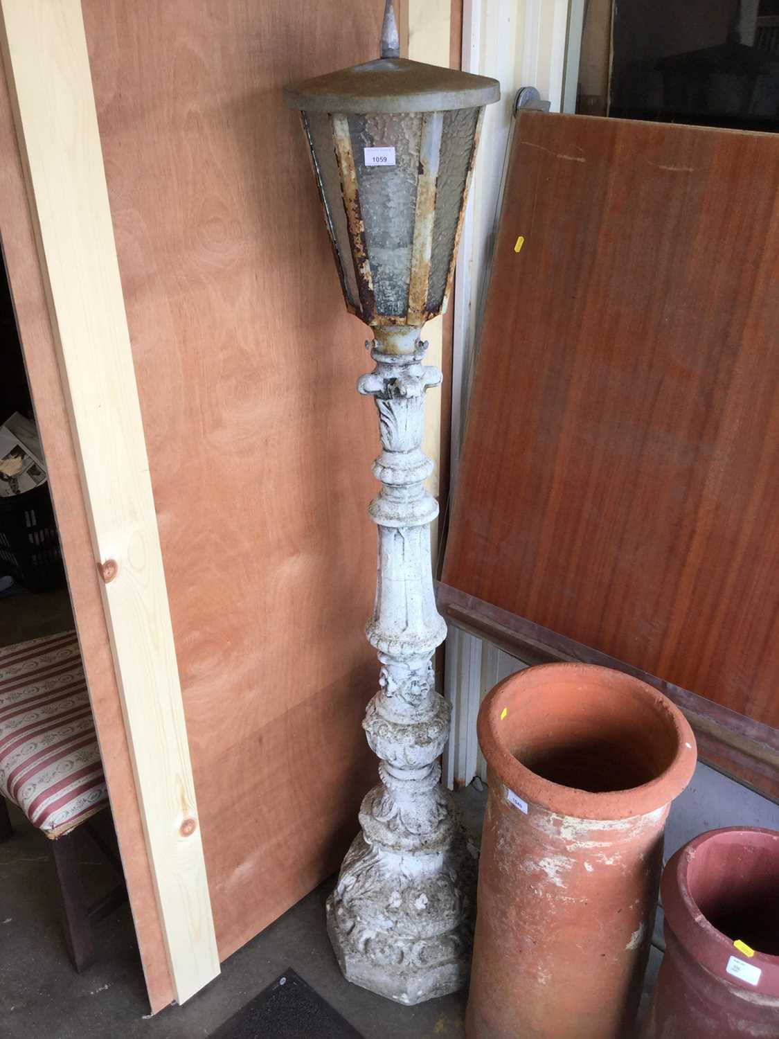 Lot 1216 Concrete garden light in the form of a