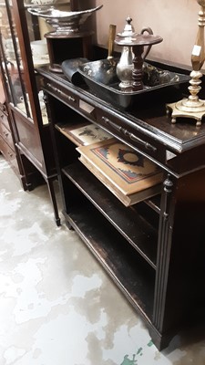 Lot 1081 - Old Oak open bookcase with adjustable shelves