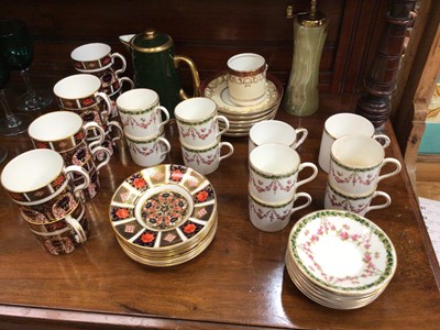 Lot 636 - Roval Crown Derby Imari pattern coffee set, together with Royal Worcester and other teawares