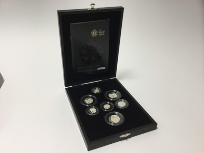 Lot 423 - G.B. - Royal Mint silver proof piedfort seven coin set 'The Royal Shield of Arms' 2008 (N.B. Cased with Certificate of Authenticity (1 coin set)