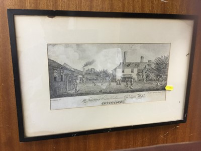Lot 489 - Antique engraving- Mr Robertson's Establishment Sir Issac's Walk, Colchester, in glazed frame