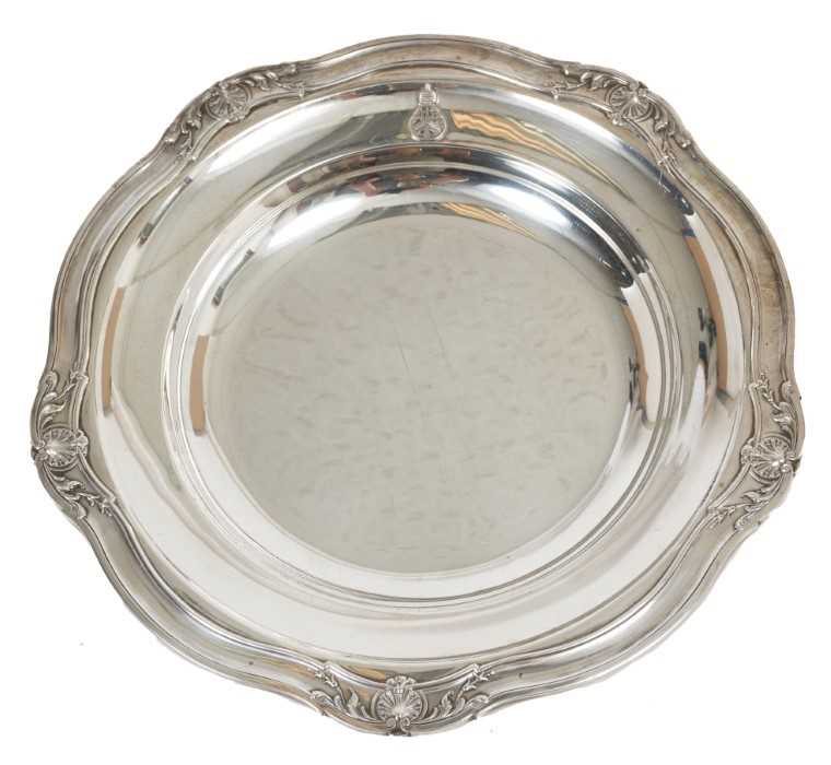 Lot 4 - Spanish silver dish from Emporer Haile Sellassie's service