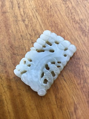 Lot 756 - Chinese jade pendant and another