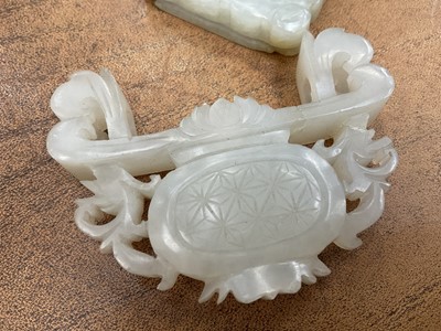 Lot 756 - Chinese jade pendant and another