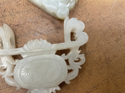 Lot 756 - Chinese jade pendant and another