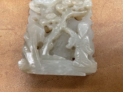 Lot 756 - Chinese jade pendant and another