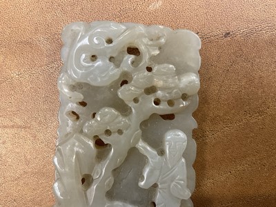 Lot 756 - Chinese jade pendant and another