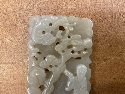 Lot 756 - Chinese jade pendant and another