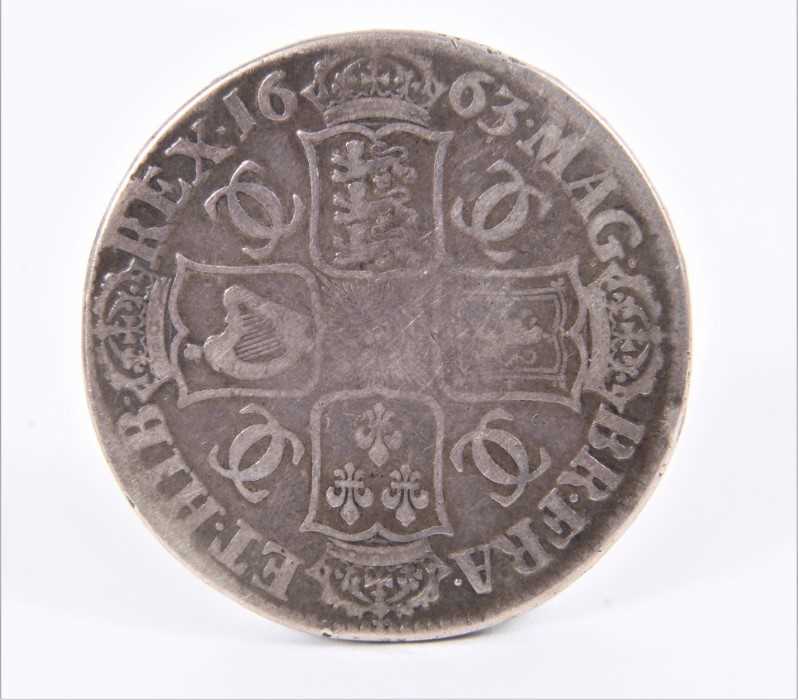 Lot 436 - G.B. - Silver Crown Charles II 1663 (N.B.