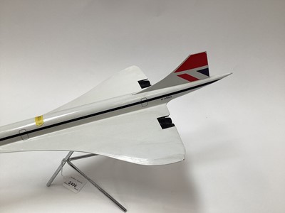 Lot 2406 - Desk model of Concorde, 64cm long