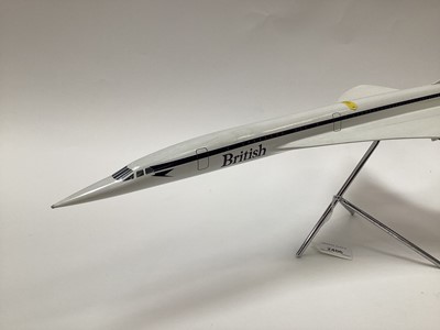 Lot 2406 - Desk model of Concorde, 64cm long