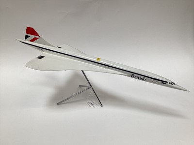 Lot 2406 - Desk model of Concorde, 64cm long