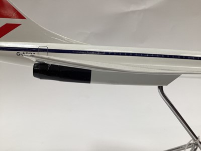 Lot 2406 - Desk model of Concorde, 64cm long