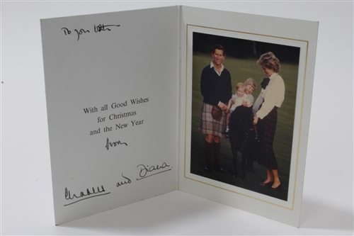 Lot 85 - TRH The Prince and Princess of Wales - signed...