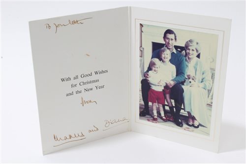 Lot 86 - TRH The Prince and Princess of Wales - signed...