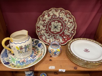Lot 200 - Group of ceramics including hand painted plates/dishes