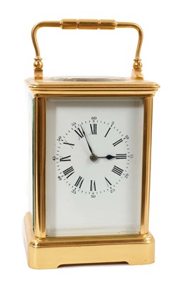 Lot 602 - French brass carriage clock