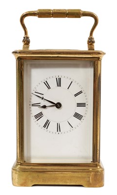 Lot 603 - French brass carriage clock