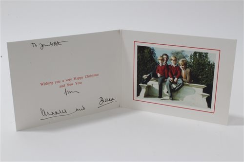 Lot 90 - TRH The Prince and Princess of Wales - signed...