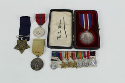 Lot 711 - Victorian Khedive's Star dated 1882, together with a Victorian Army Temperance medal, Elizabeth II Coronation medal, British Gas light company long service medal and a miniature medal group.