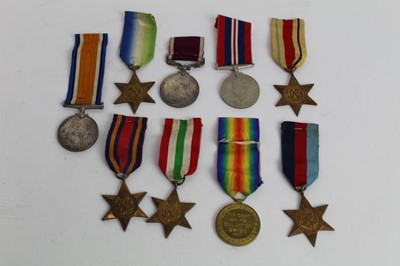 Lot 717 - First World War pair comprising War and Victory Medals named to 40068 PTE. W. Rolfe. R. Fus., together with a George V Army Long Service Good Conduct medal named to 12376 GNR. G. Rolfe. R.G.A. and...