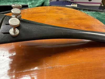 Lot 2207 - Late 19th century German cello, recently refurbished, together with bow, cased
