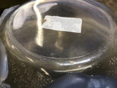 Lot 1002 - Rene Lalique Ondines pattern opalescent glass bowl, moulded with six nude female figures, signed, 20.5cm diameter