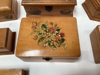 Lot 2460 - Group of Mauchline ware boxes