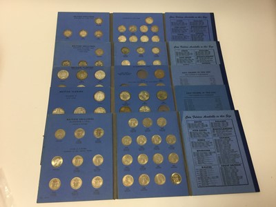 Lot 464 - G.B. - Five Whitman folders containing mixed silver coinage to include Florins and Shillings with some in much better than average condition (Qty)
