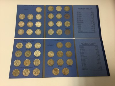 Lot 465 - G.B. - Two Whitman folders containing mixed silver Half Crowns with some in much better than average condition (Qty)