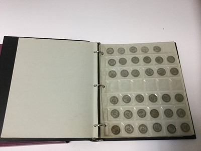 Lot 466 - G.B. - A coin album containing mixed silver coins pre 1920, pre 1947, George V Crown 1935 VF, copper George III Two Pences 1797 x 2 AF-F & Pennies x 2 poor-fair