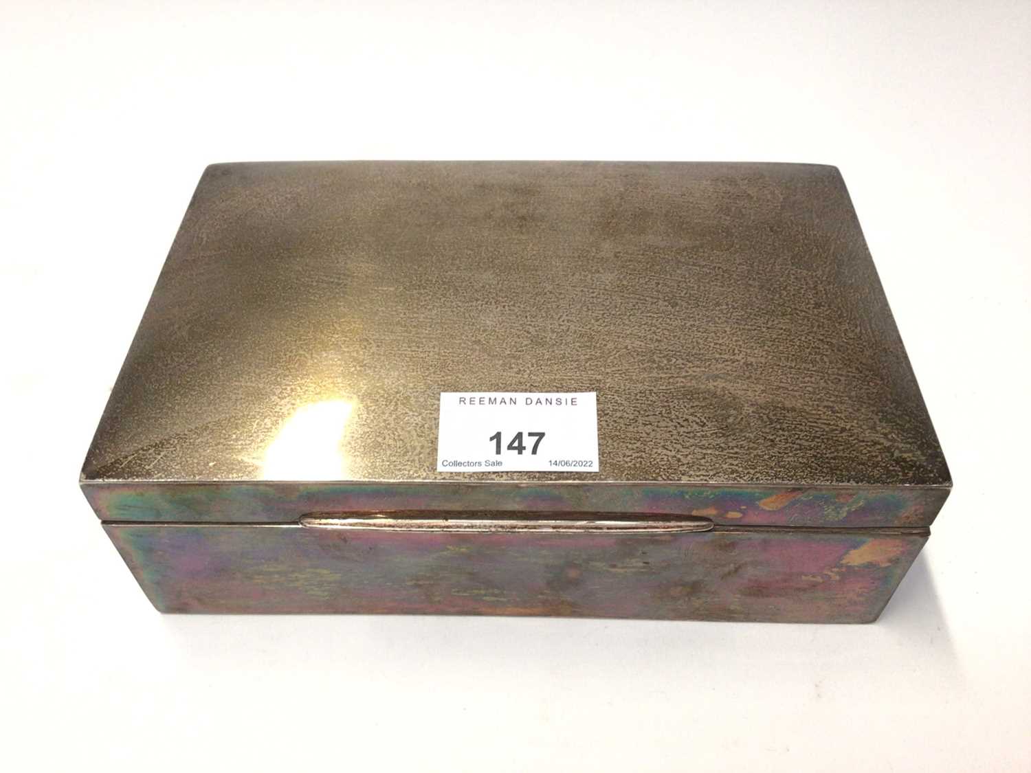 Lot 147 - Large silver cigar box
