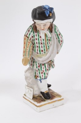 Lot 129 - Meissen figure and three other Continental figures